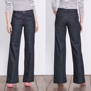 Boden wide leg trousers dark wash size 6R